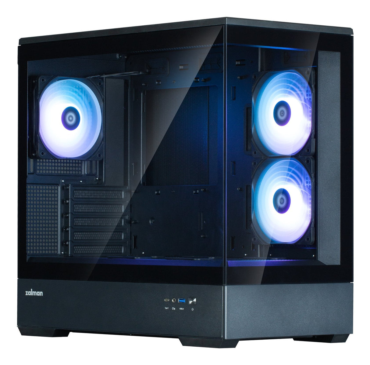 Caja Pc Zalman P30 V2 Microatx Mini Tower 3 Fansrgb Bl