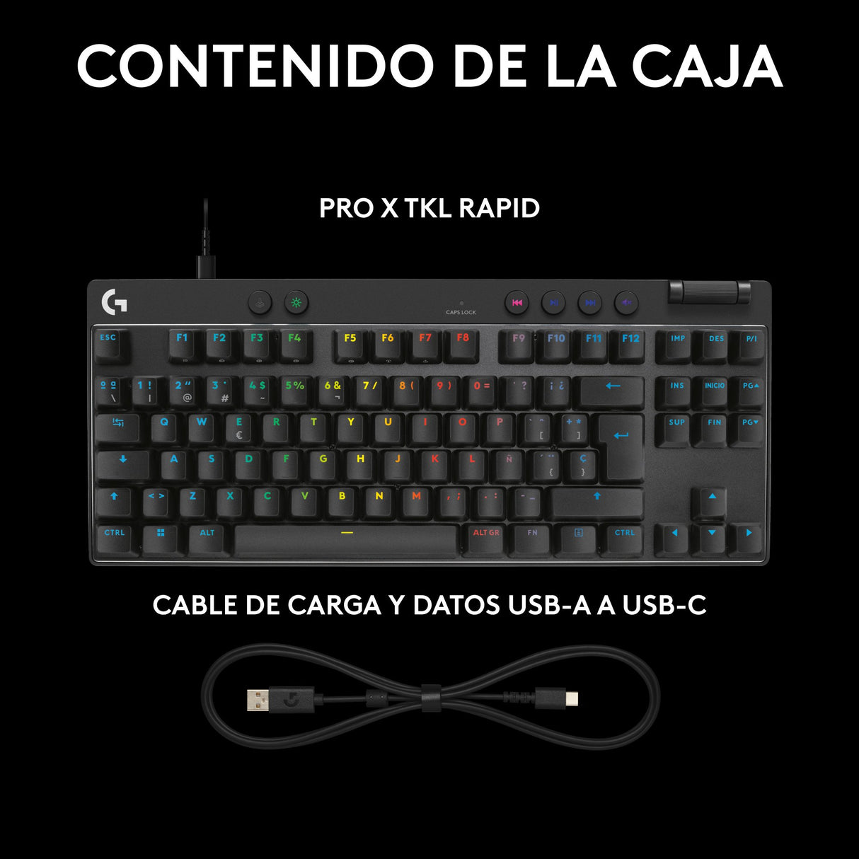 EAN 5099206126480 - Logitech G PRO X TKL Rapid teclado Juego USB QWERTY Internacional de EE.UU. Negro imagen 13