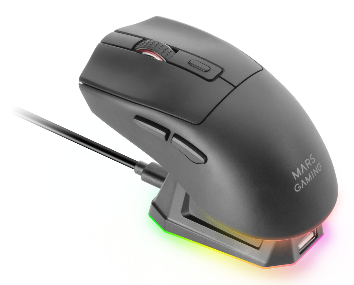 EAN 8435693110910 - Mars Gaming MM-T3 ratón Juego mano derecha RF Wireless + Bluetooth + USB Type-C Óptico 14400 DPI imagen 3