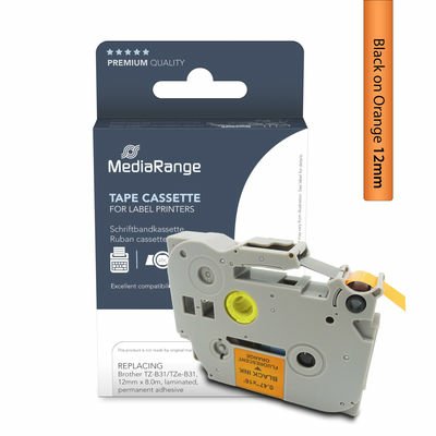 Cinta Mediarange Aprox. Brother Tz-B31 Tze-B31 12mm 8m Negro