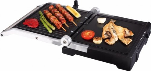 Grill Jata Gr1100 2000w Placas Mixtas 275*240mm Apertura 180º Placa Superior Basculante Cuerpo Aluminio Fundido Asas Acero Inox