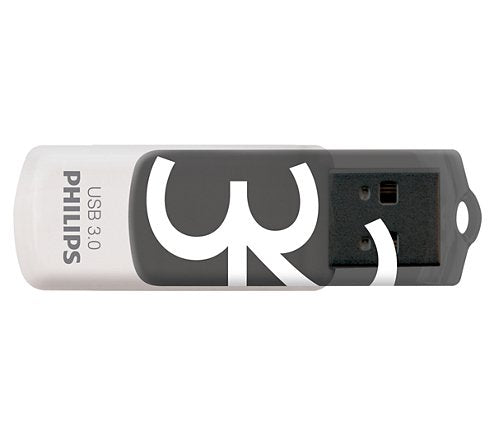 Pendrive Philips 32 Gb, Usb Tipo A, 3.2 Gen 1 (3.1 Gen 1), Girar, 8 G, Negro, Blanco
