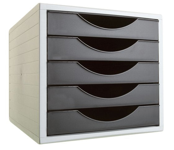 Archivo 2000 Módulo Archivotec 5 Cajones Válido Para Formato Din A4, Fólio Y Subcarpeta 340x270x260 Mm Negro