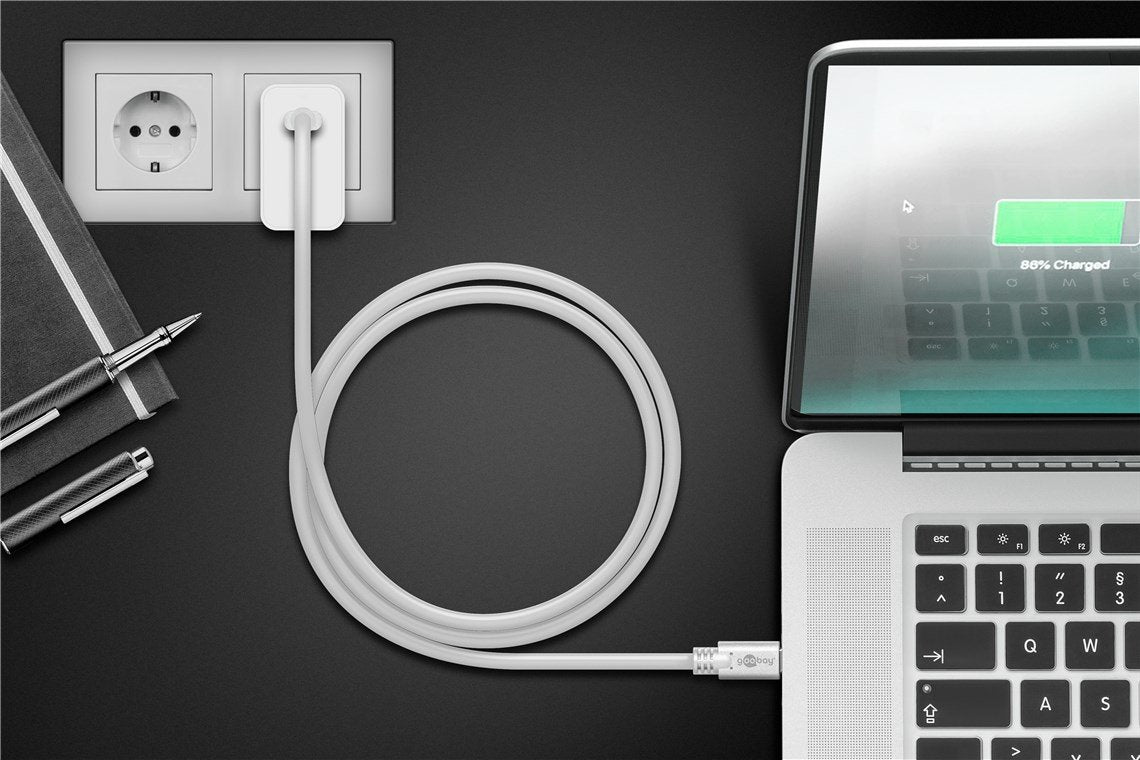 Goobay 67194 Cable Usb Usb-C 1m 3.2 Gen 2 (3.1 Gen 2) Blanco