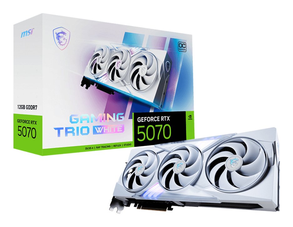 EAN 4711377303934 - MSI GAMING GeForce RTX 5070 12G TRIO OC WHITE NVIDIA 12 GB GDDR7 imagen 1