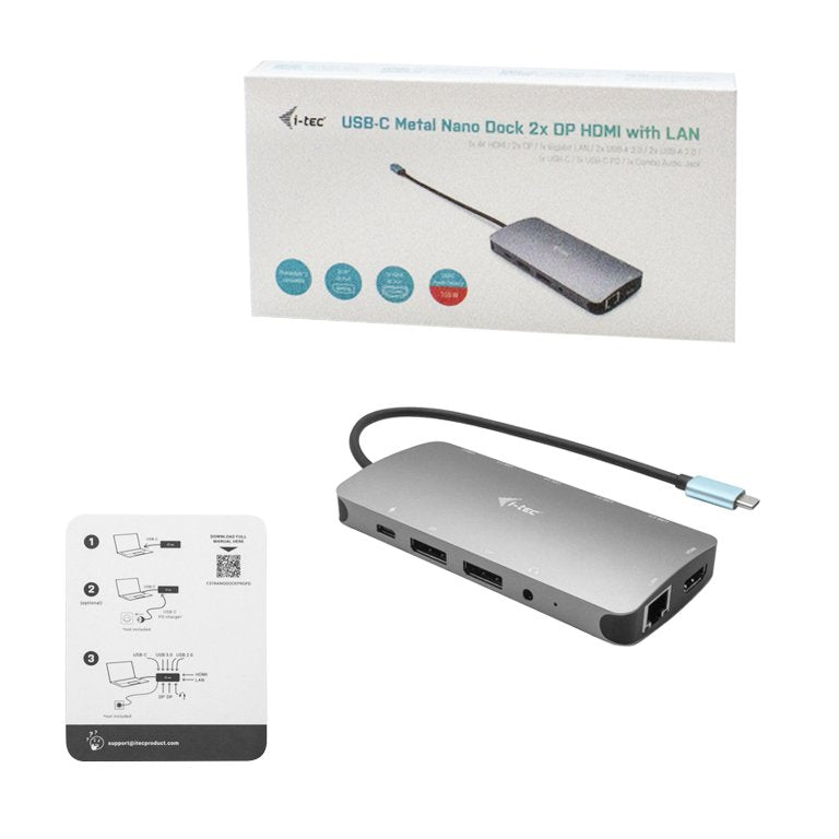 EAN 8595611703348 - i-tec Metal C31NANODOCKPROPD base para portátil y replicador de puertos Alámbrico USB 3.2 Gen 1 (3.1 Gen imagen 4