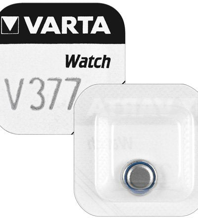 Varta Batería Óxido De Plata, Knopfzelle, 377, Sr66, 1.55v Reloj (Paquete De 10)