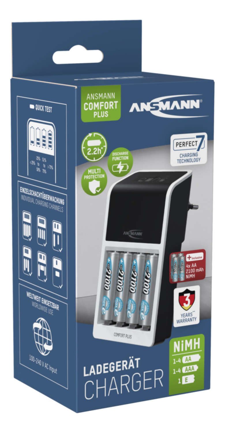 EAN 4013674174416 - Ansmann Comfort Plus cargador de batería Universal Corriente alterna imagen 7