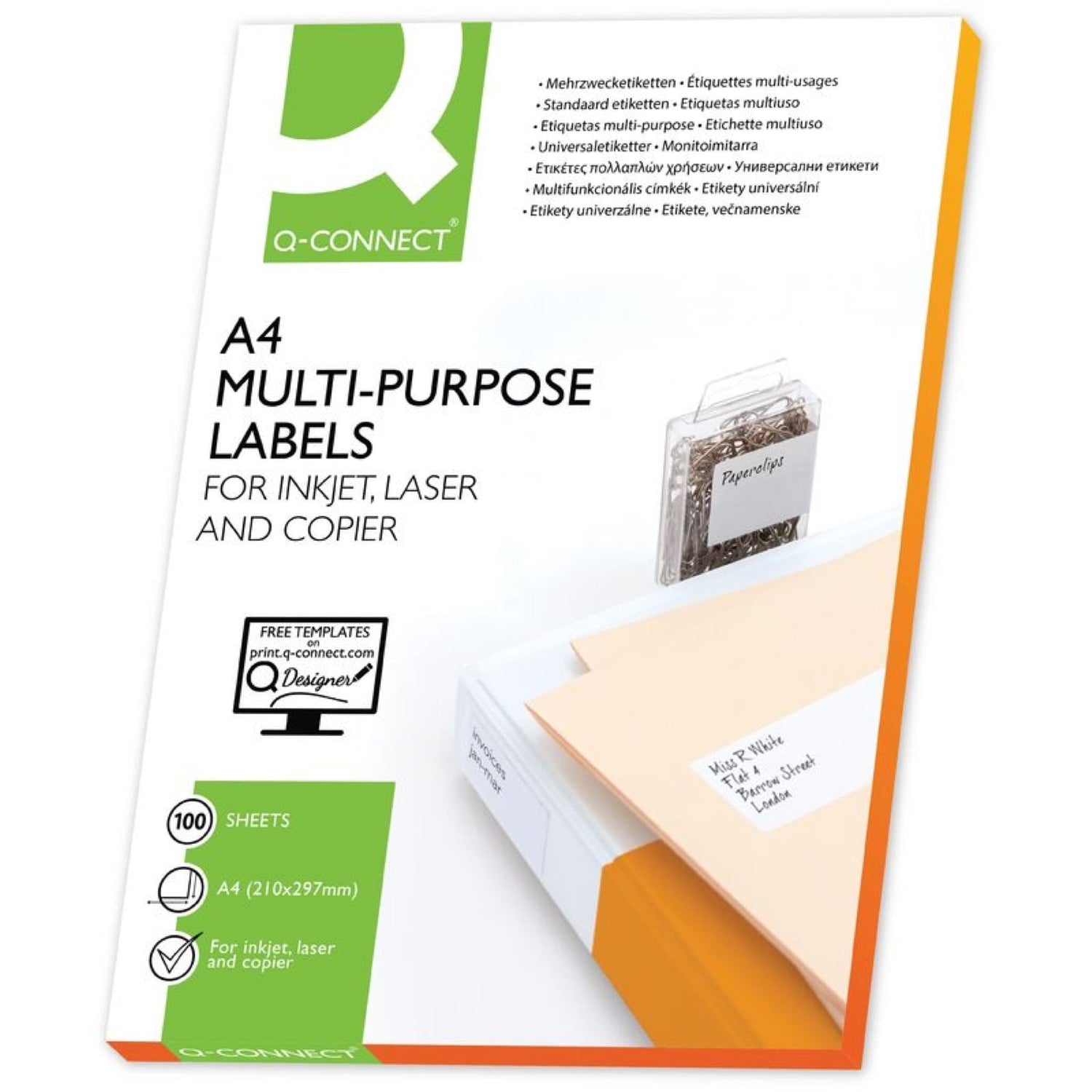 Connect Self-Adhesive Labels 70 X 35 Mm Etiqueta Autoadhesiva