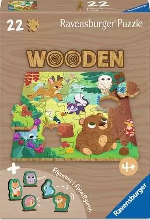 Ravensburger Wooden Puzzles Niños - Fans De Forestas Felices 22 Partes 12004080