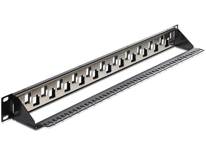 Delock 19z Keystone Patch Panel 24 Port Staggered With Strain Relief