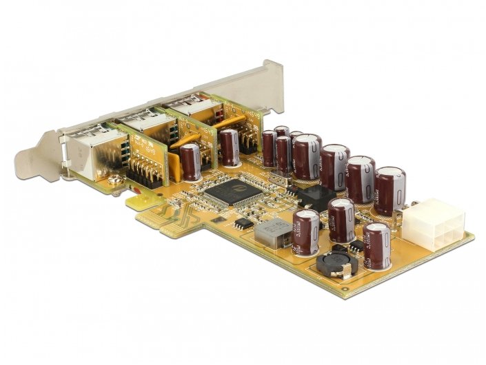 Poweredusb Pci Express Karte 1 X 24 V + 2 X 12 V Delock