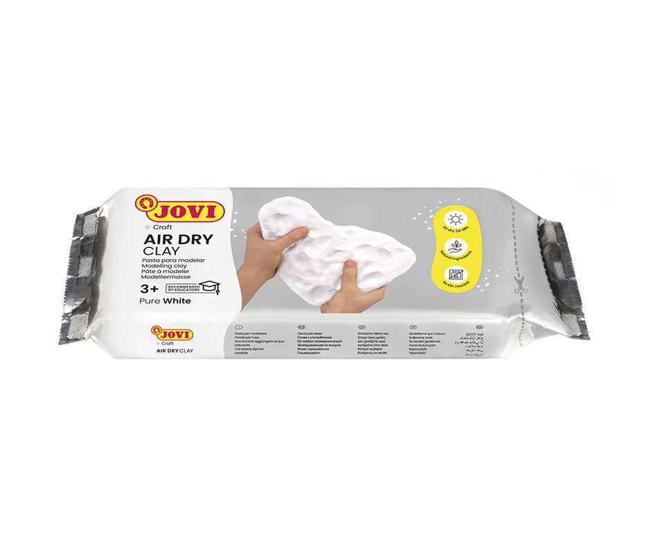 Jovi Air Dry Pastilla De Pasta Modelar Endurece Al Aire 500 Gr Blanca