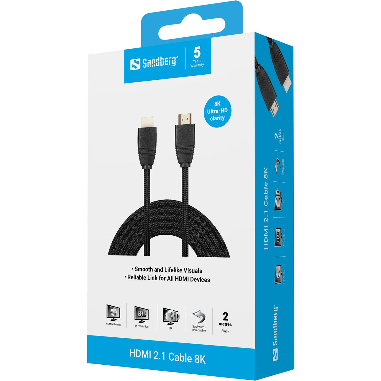 Sandberg Hdmi 2.1 Cable 8k 2m