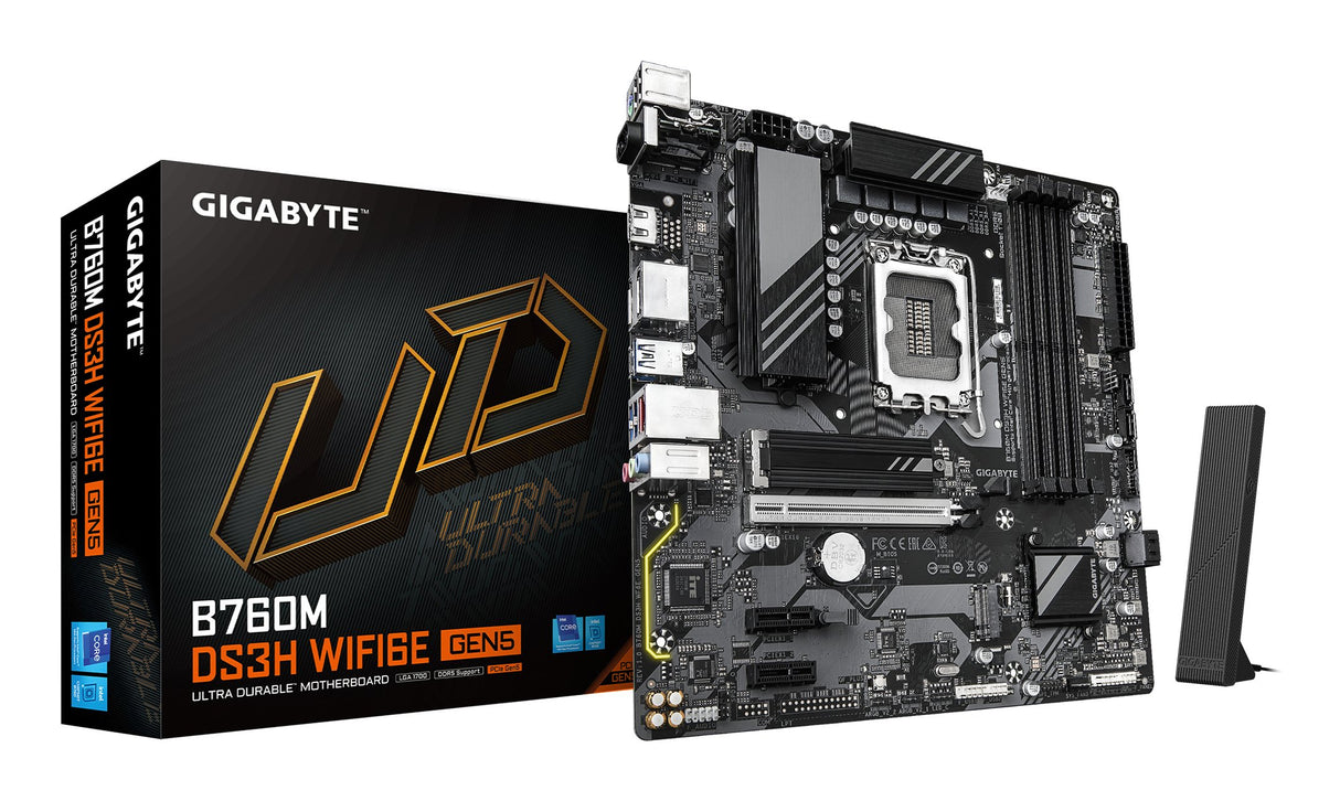 EAN 4719331872809 - GIGABYTE B760M DS3H WIFI6E GEN5 Intel B760 Express LGA 1700 micro ATX imagen 1