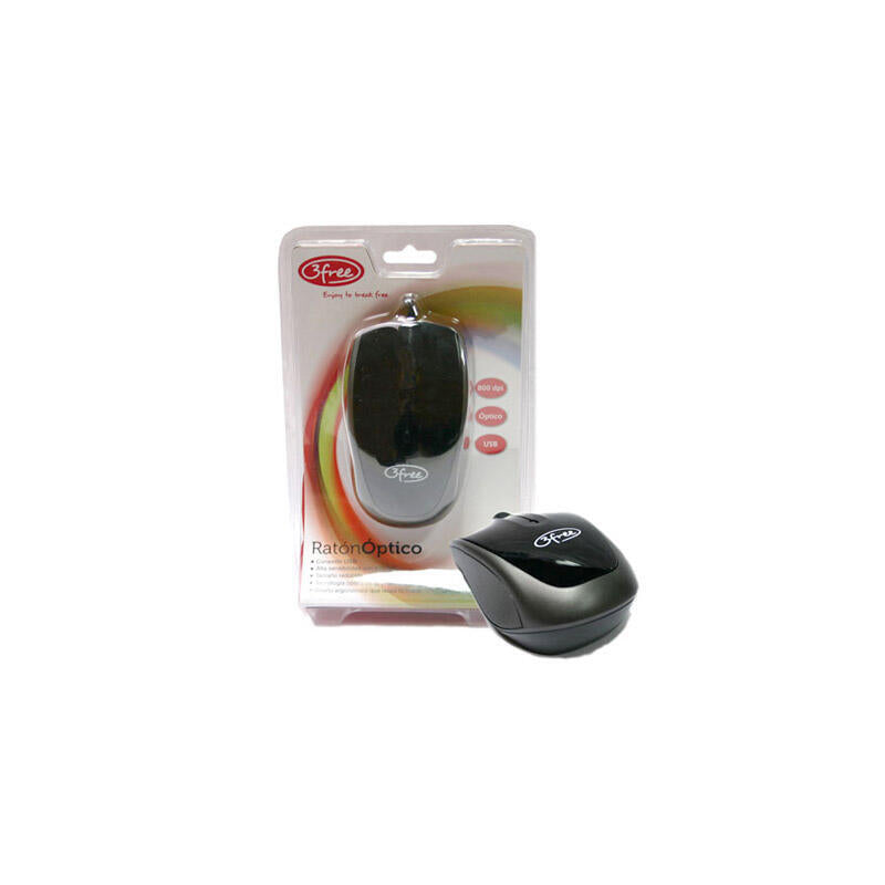 3free Mouse Optico Usb Mcn301 Color Negro
