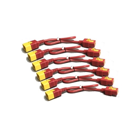 Apc Cable De Alimentación Iec 60320 C19 A Iec 60320 C20 16 A 61 Cm Trabado Rojo (Paquete De 6) Para P/N: Smt2200i-Ar Smt2200r2i-Ar Smt3000i-Ar Smt3000r2i-Ar Smx3000hvtus Srt10rmxlix806