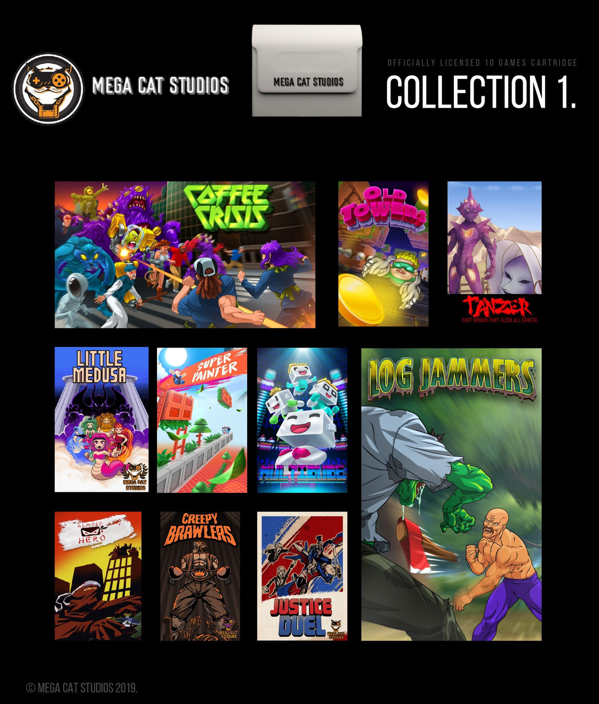 Cartucho Evercade Mega Cat 1