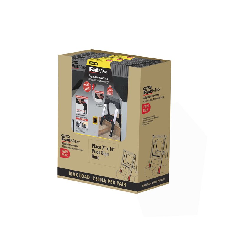 Stanley Subtellbock Fatmax, Pareja, Base Negra, Hasta 1,135 Kg Por Par Resiliente 1-92-980