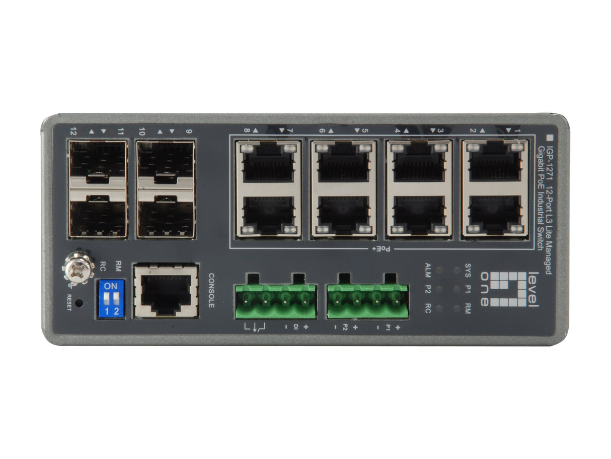 EAN 4015867202654 - LevelOne IGP-1271 switch Gestionado L3 Gigabit Ethernet (10/100/1000) Energía sobre Ethernet (PoE) Gris imagen 2