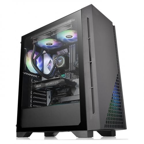 Caja Pc Thermaltake Torre Atx H330 Tg Negro Cristal Templado/1xvent 120mm Incluido Ca-1r8-00m1wn-00