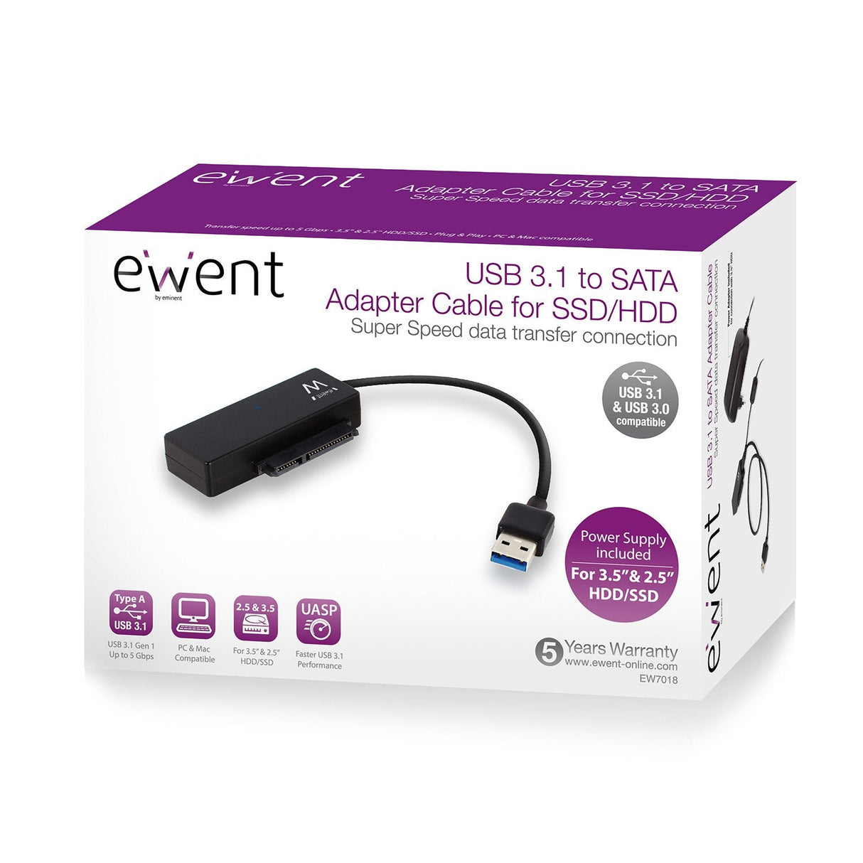 EAN 8054392612299 - Ewent EW7018 tarjeta y adaptador de interfaz SATA imagen 5