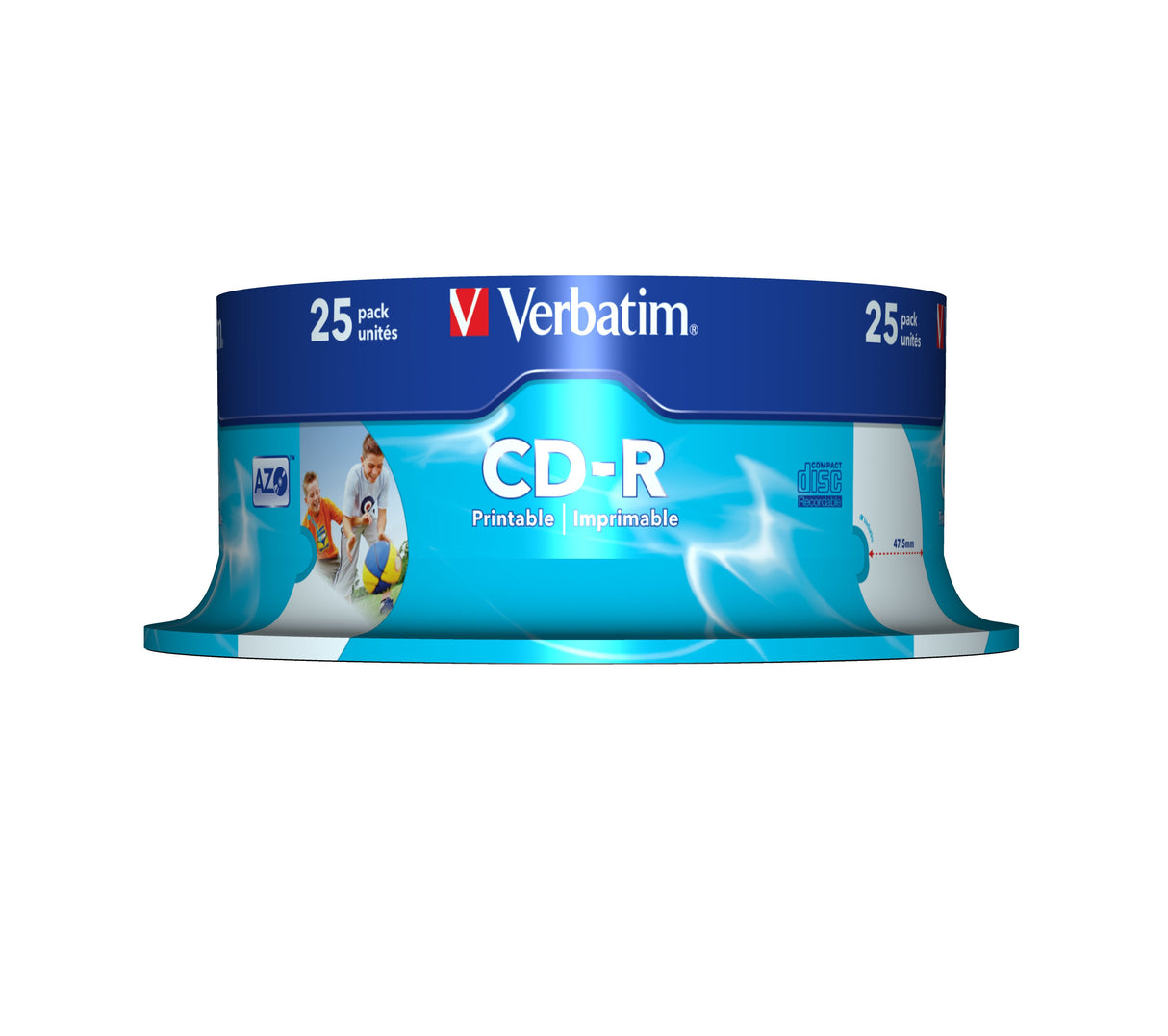 EAN 0023942434399 - Verbatim CD-R AZO Wide Inkjet Printable 700 MB 52x 25 pieza(s) imagen 2