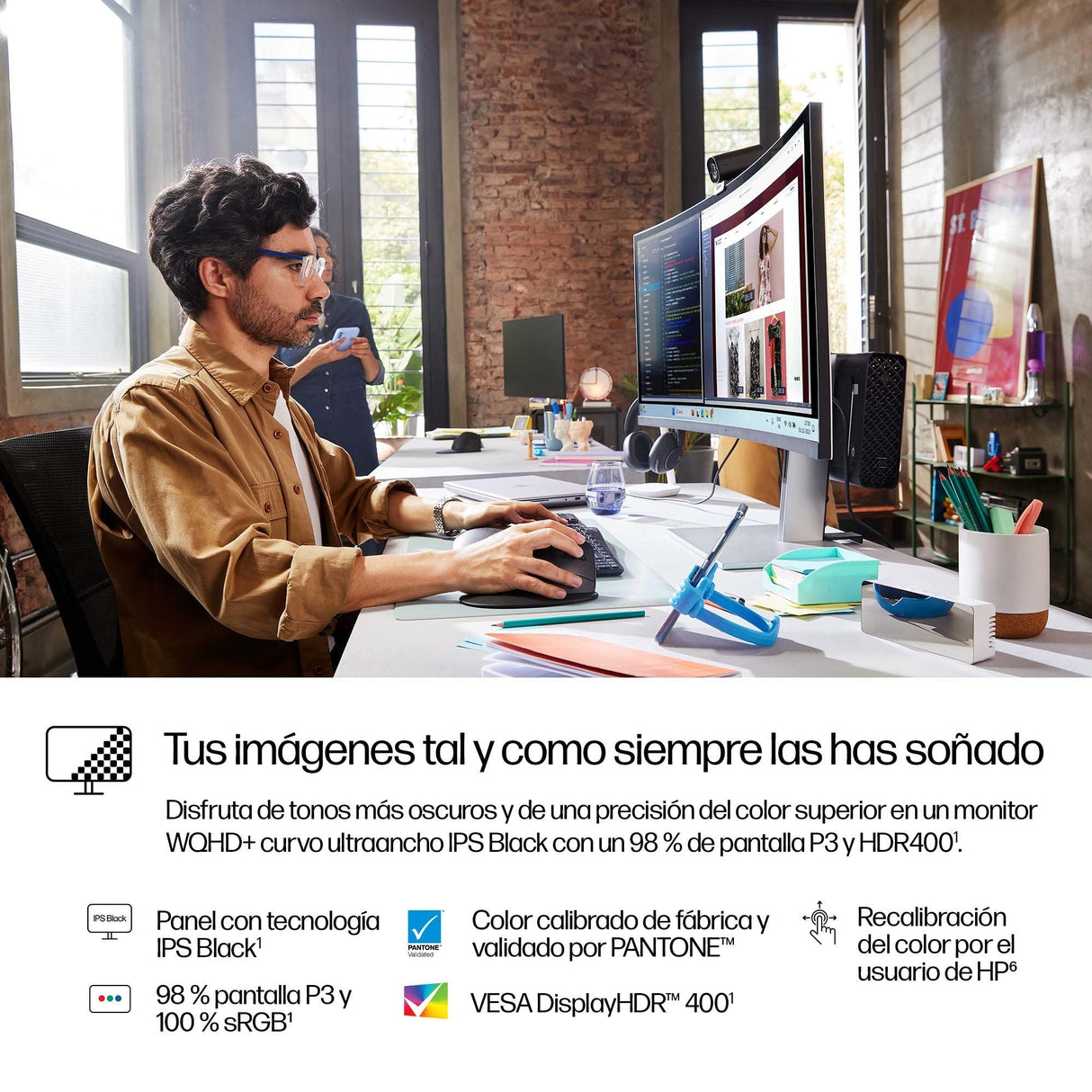 EAN 5715063531365 - HP Series 7 Pro 37.5 inch WQHD+ Thunderbolt 4 Monitor - 738pu pantalla para PC 95,2 cm (37.5") 3840 x 160 imagen 6
