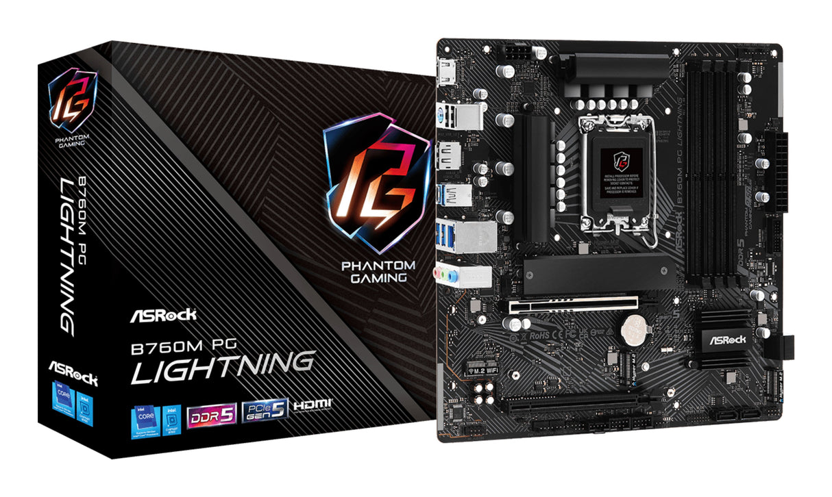 EAN 4710483943379 - Asrock B760M PG Lightning Intel B760 LGA 1700 micro ATX imagen 1
