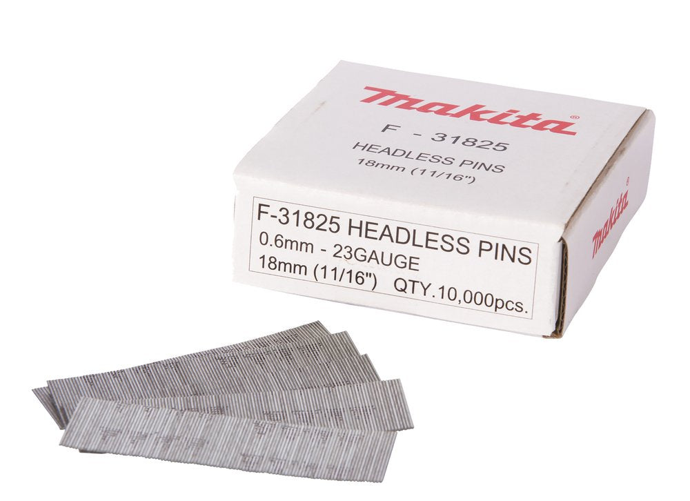 Makita F-31825, Para Pintacker, 0,6 X 18 Mm, Clavo 10.000 Piezas F-31825