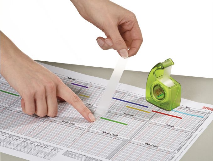 Dispensador Manual Tesa Easy Cut Ecologo, 19 Mm Verde / Transparente 33m 19mm