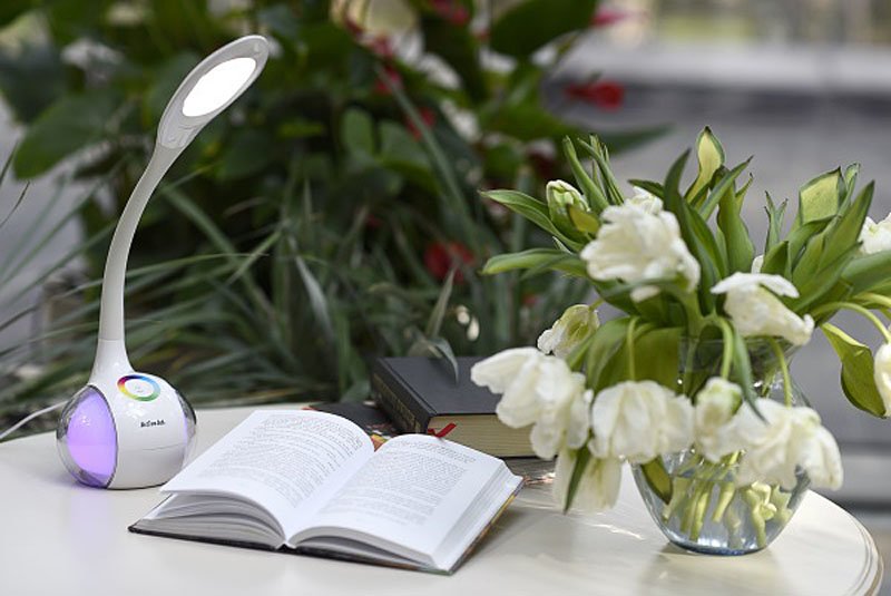 Activejet Aje-Rainbow Rgb Lámpara De Mesa Led Con Base De Iluminación Rgb