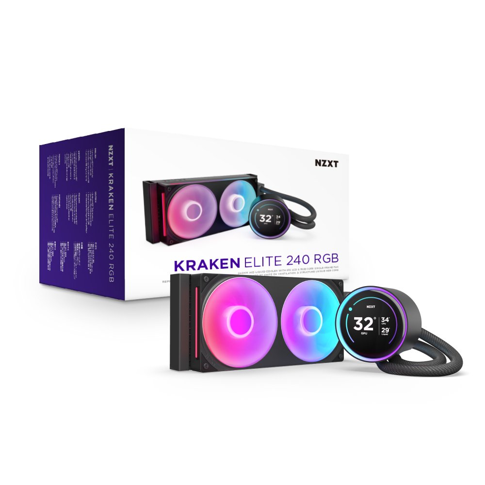 EAN 5056547204147 - NZXT Kraken Elite 240 RGB Procesador Sistema de refrigeración líquida todo en uno 12 cm Negro 1 pieza(s) imagen 17