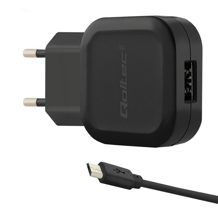 EAN 5901878501956 - Qoltec 50195 cargador de dispositivo móvil Smartphone, Tableta Negro Corriente alterna, CC, USB Interior imagen 1
