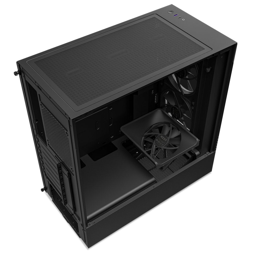 Caja Pc Nzxt H5 Elite All Black Miditower Glasfenster Cc-H51eb-01 Retail