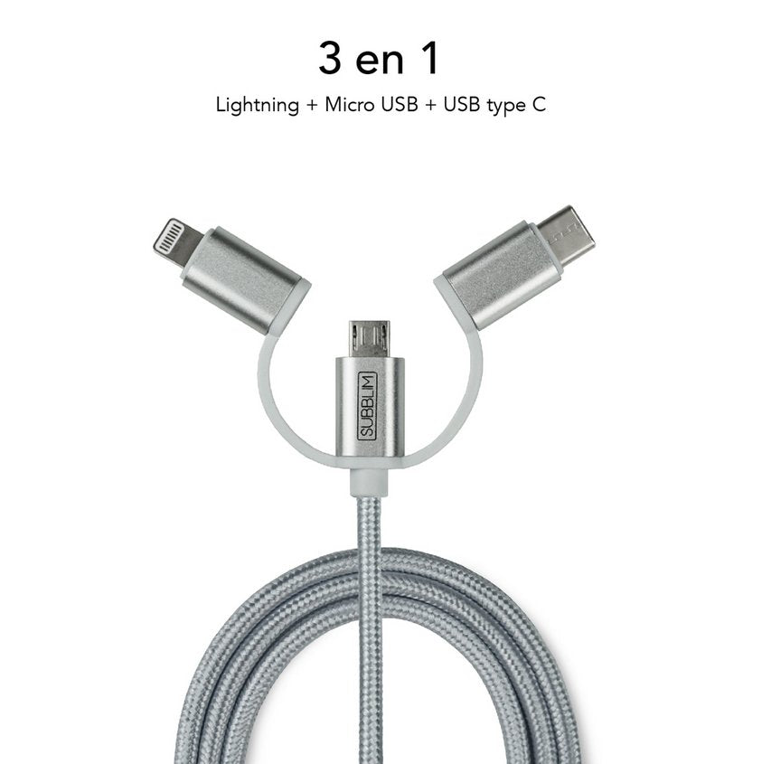 EAN 8436586740757 - SUBBLIM SUB-CHG-4CC001 cargador de dispositivo móvil Universal Plata Encendedor de cigarrillos Carga rápi imagen 11