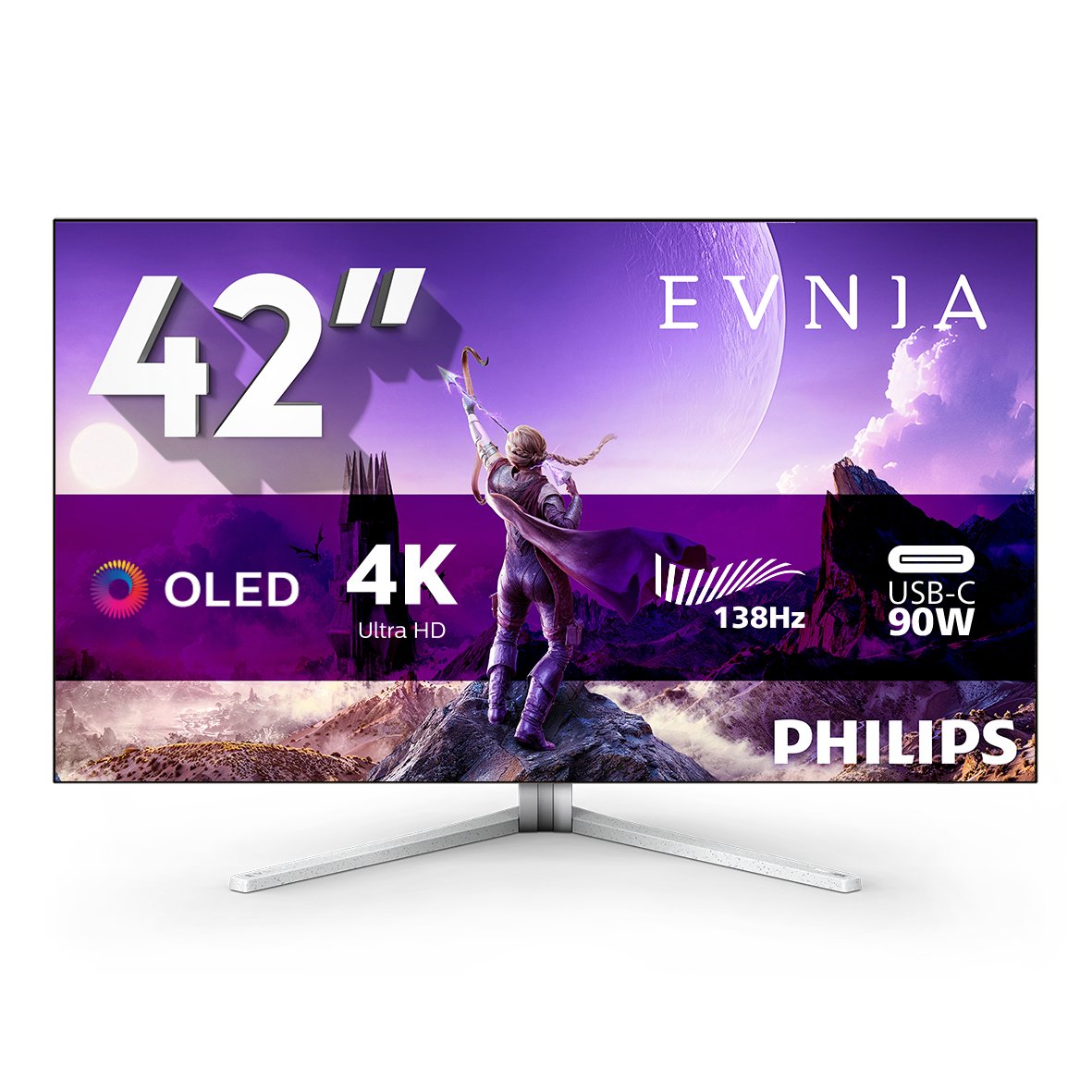 EAN 8712581798703 - Philips 42M2N8900/00 pantalla para PC 105,5 cm (41.5") 3840 x 2160 Pixeles 4K Ultra HD OLED Blanco imagen 2