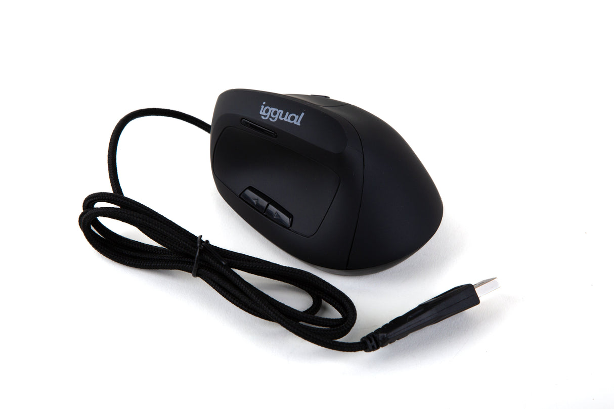 Iggual Ratón Vertical Usb Ergo-V 2400dpi Negro