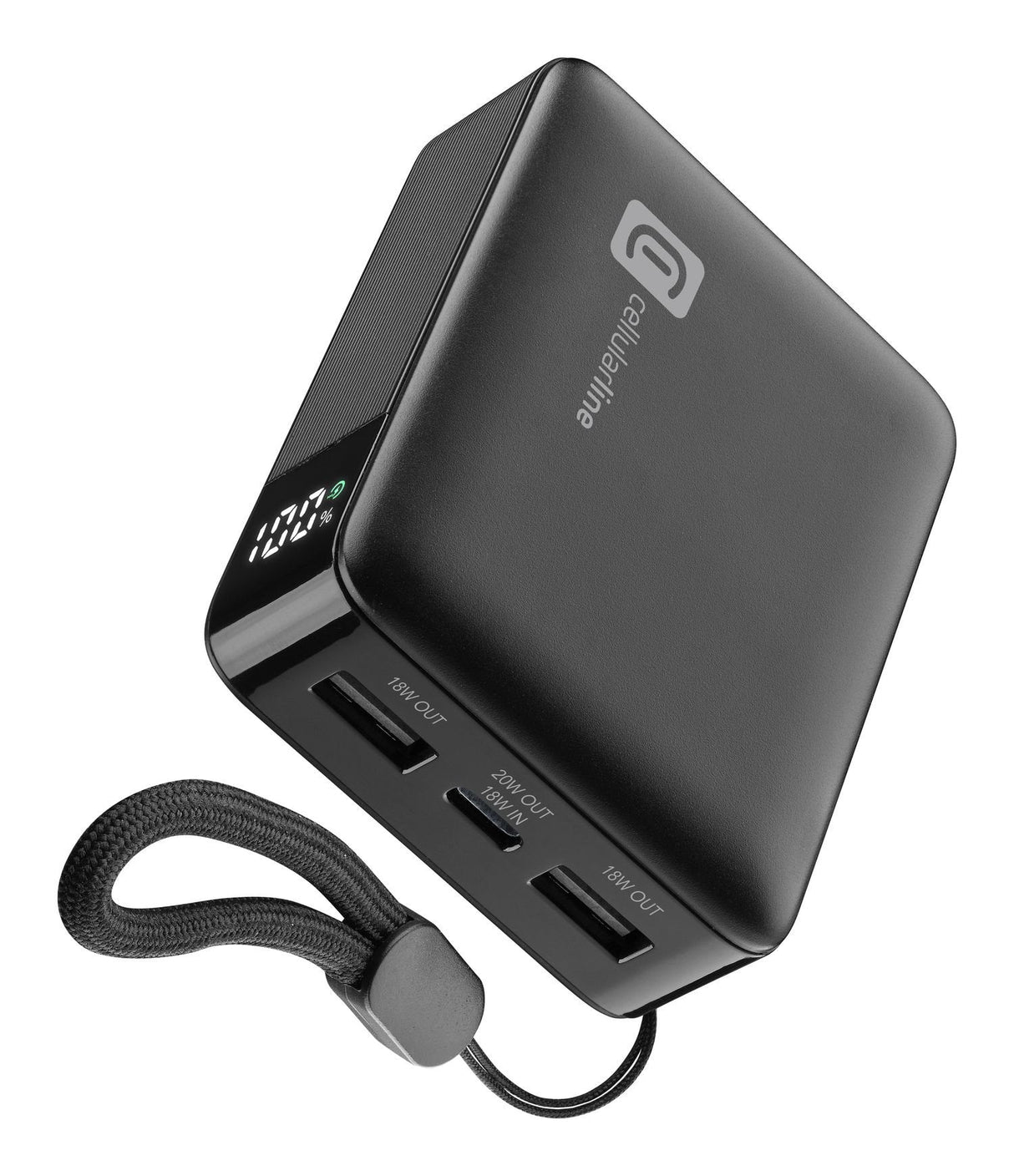 Cellularline Powerbank Telco 10000mah Lcd Fast 20w 2 Usb-C/ 1 Usb-A