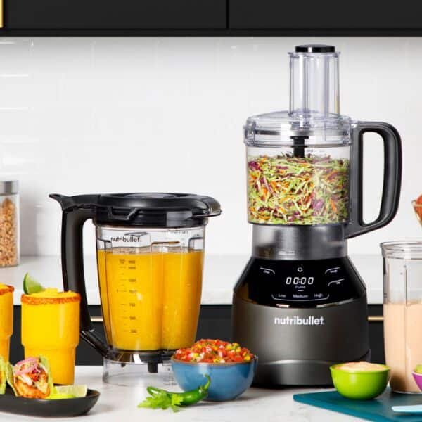 Mixer De Pie De Preparación Triple Nutribullet Nbf580b Grey Dark Grey, 1,500 Vatios, 1.8 Litros Y Procesador De Alimentos 1.6 Litros 0c22300117