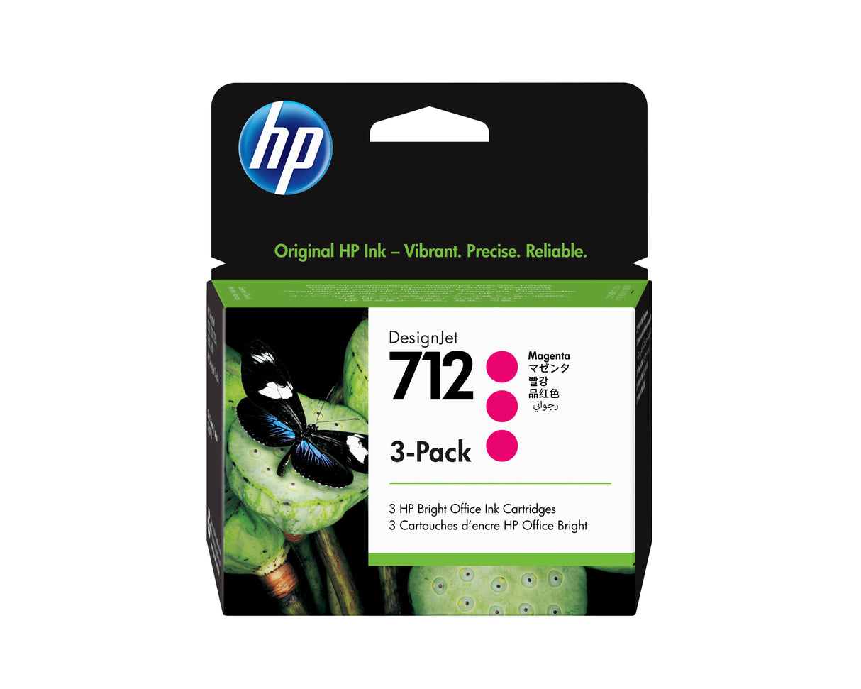 EAN 0193905352876 - HP 712 3-pack 29-ml Magenta DesignJet Ink Cartridge cabeza de impresora Inyección de tinta térmica imagen 1