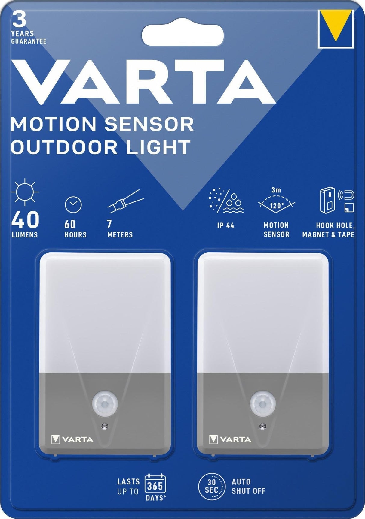 Varta Luz Exterior Con Sensor De Movimiento Twinp 2 Uds. 16634 101 402