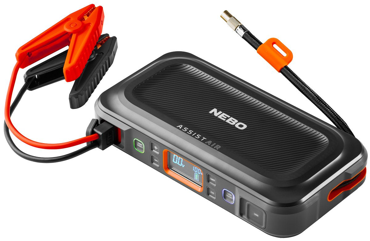 Arrancador + Compresor De Aire Assist Air Jump Starter. Nebo