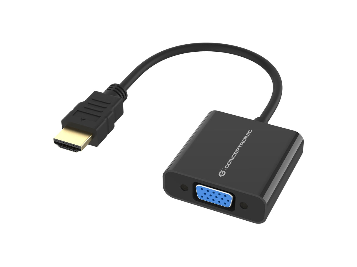 EAN 4015867238677 - Conceptronic ABBY20B adaptador de cable de vídeo 0,25 m HDMI tipo A (Estándar) VGA (D-Sub) Negro imagen 1