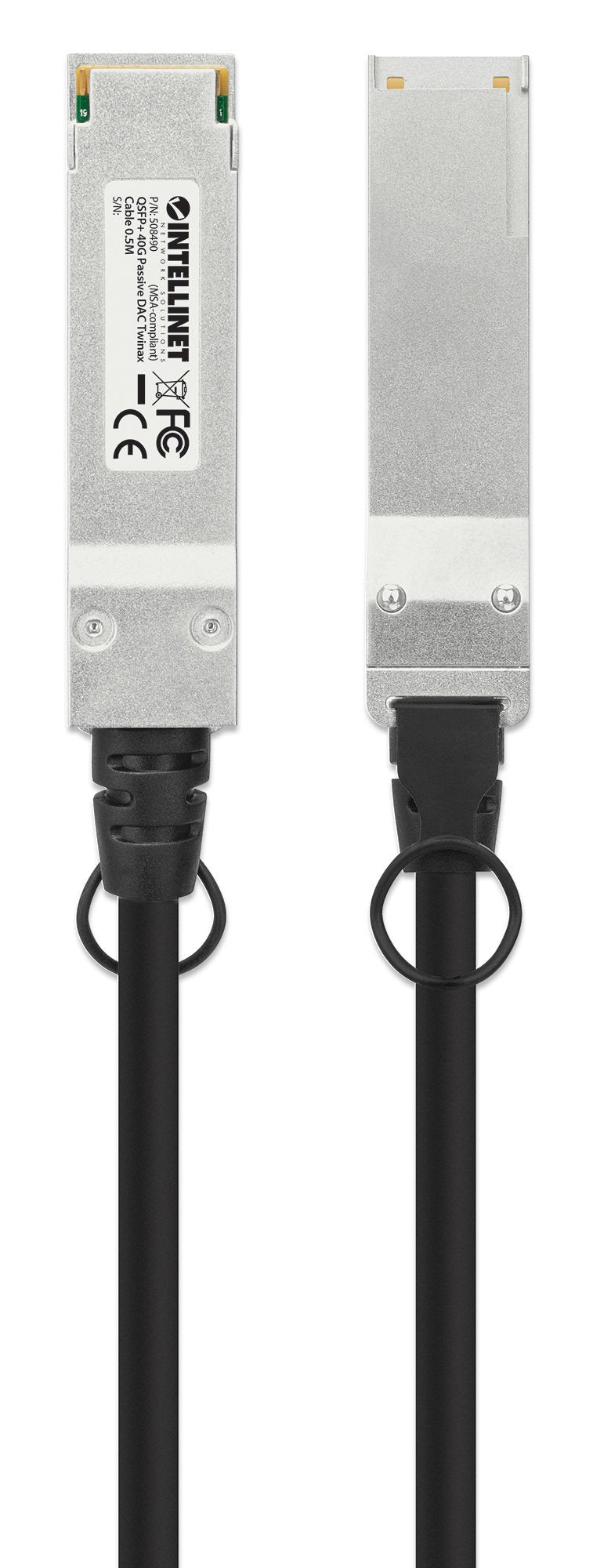 EAN 0766623508490 - Intellinet 508490 Cable de fibra óptica e InfiniBand 0,5 m QSFP+ Negro, Plata imagen 4