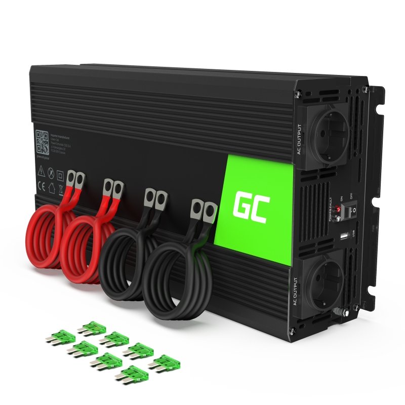 EAN 5902719427916 - Green Cell INV12 adaptador e inversor de corriente Auto 3000 W Negro imagen 1