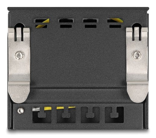 Carcasa Vacía 4 Port Para Keystone Rj-Module Negro - Zur Montaje An Mesa, Pared O Carril Din