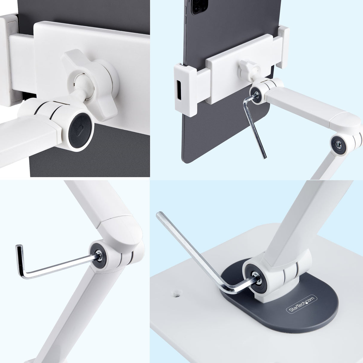 EAN 0065030895811 - StarTech.com ADJ-TABLET-STAND-W mueble y soporte para dispositivo multimedia Blanco Tableta Carro para ad imagen 6