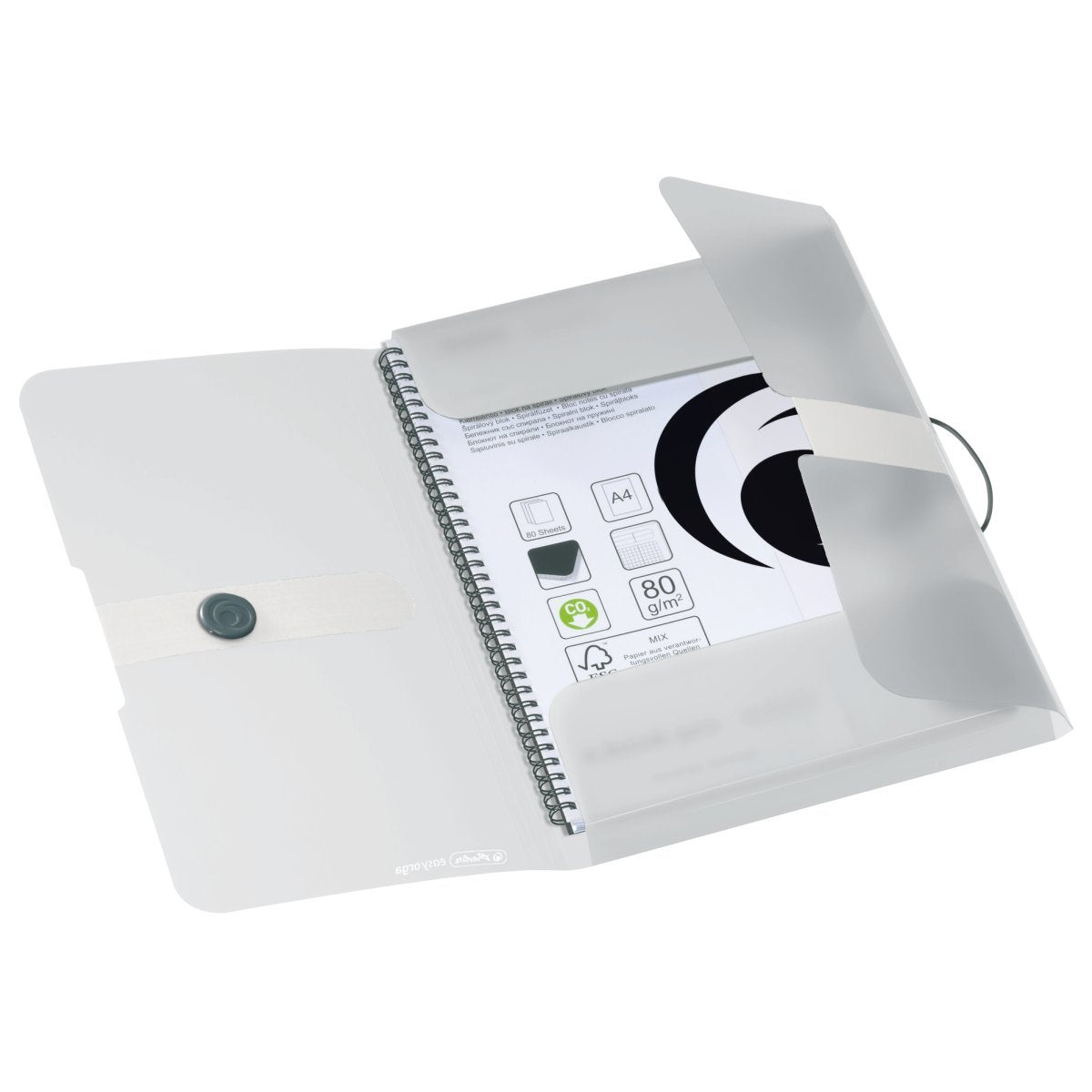 Herlitz Gummizugmappe A4 Pp Transparentee Farblos