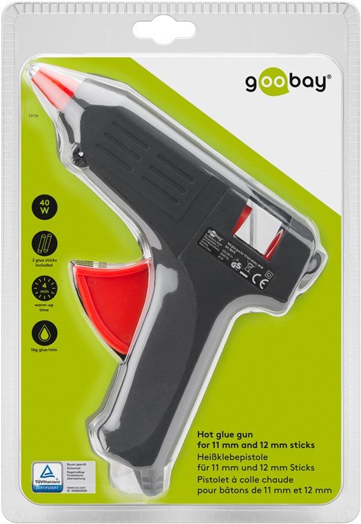 EAN 4040849591761 - Goobay 59176 pistola y lápiz de silicona caliente Pistola de cola termofusible Negro 20 W imagen 5